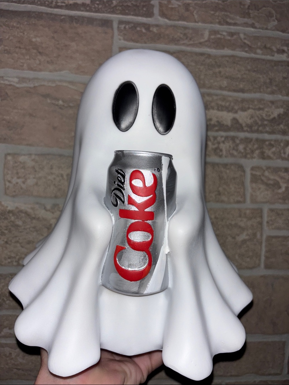 Viral Halloween White Ghost with Diet Coke Can